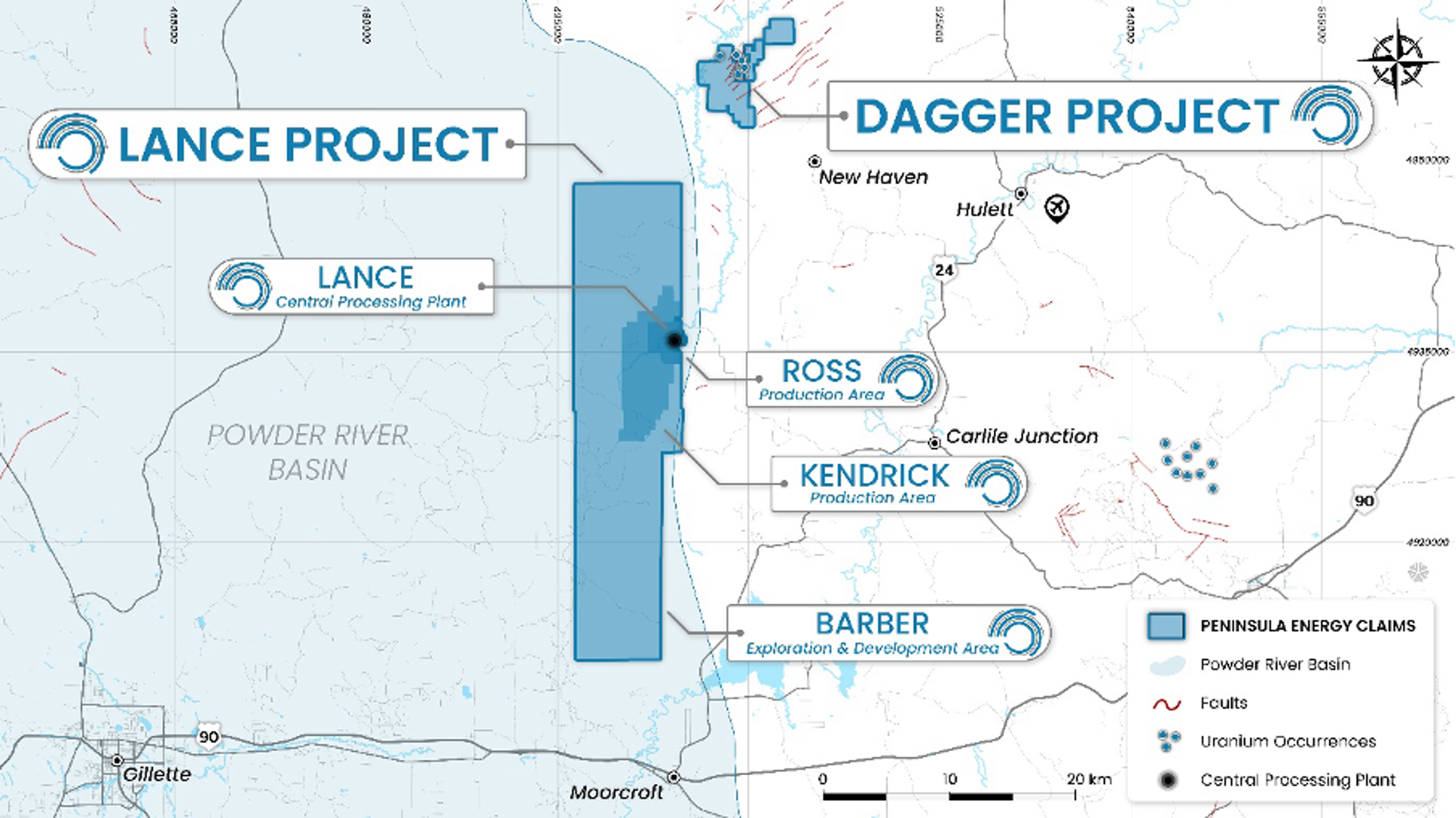 Lance Project areas: Ross, Kendrick and Barber