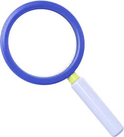 Magnifying glass cutout
