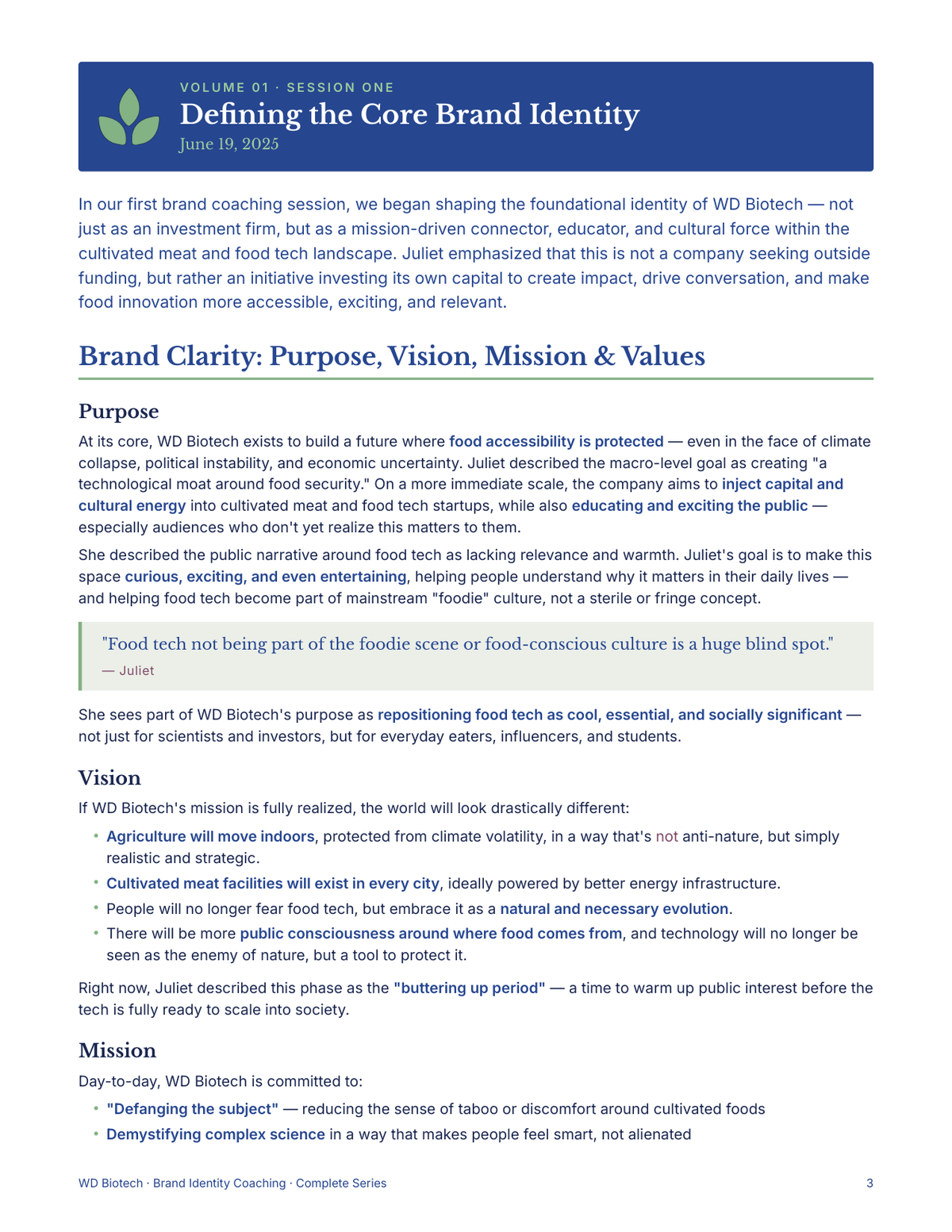 Brand Identity Coaching Report — page 3