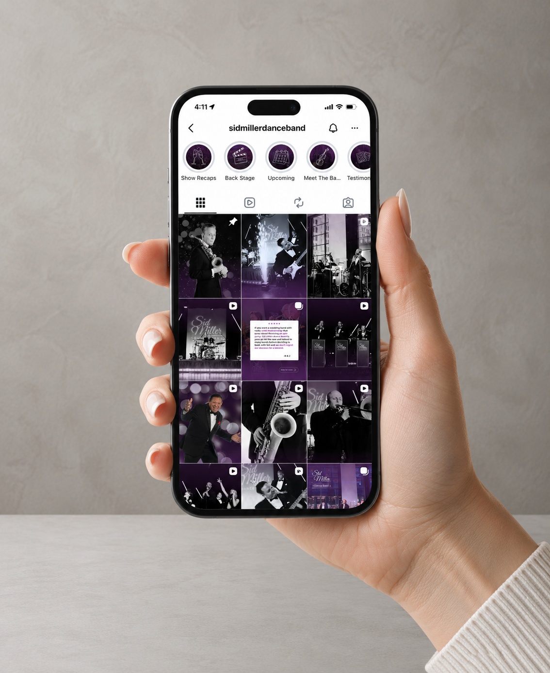 Sid Miller Dance Band Instagram feed managed by SociaLight Media