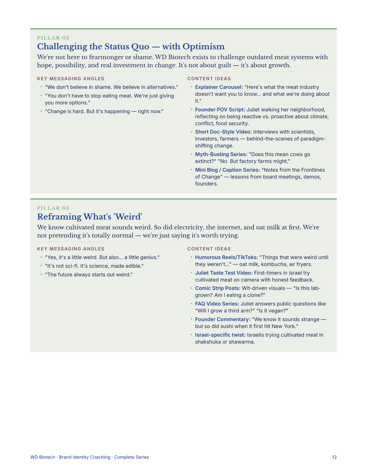 Brand Identity Coaching Report — page 13
