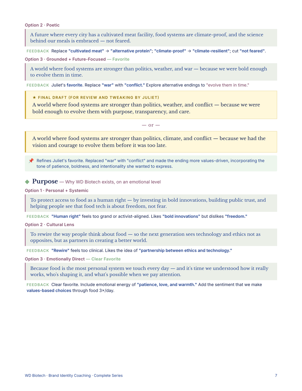 Brand Identity Coaching Report — page 7