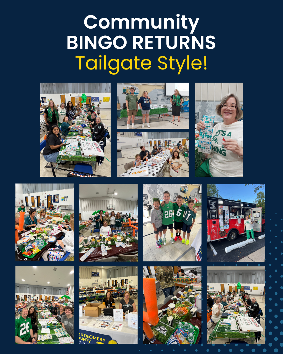 MCCC — Community Bingo Returns, Tailgate Style event slide