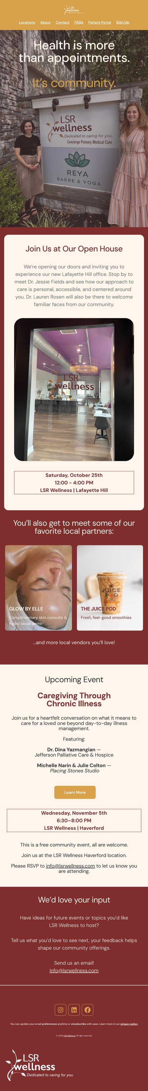 Spring into wellness — open hours & new offerings