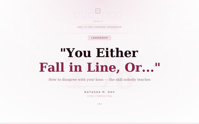 You Either Fall in Line, Or...