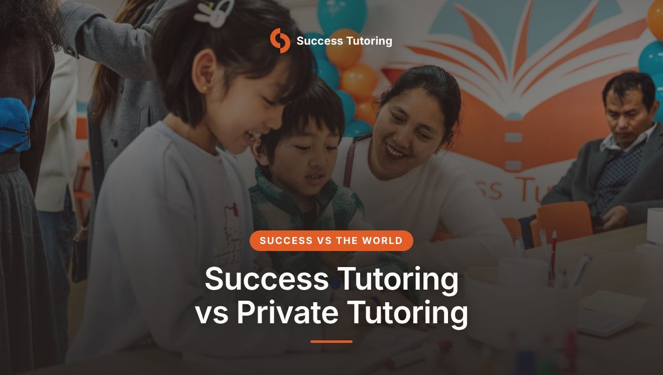 Success Tutoring vs Private Tutoring: Tutoring Franchise or Going Solo? | Students working with a tutor at a Success Tutoring centre