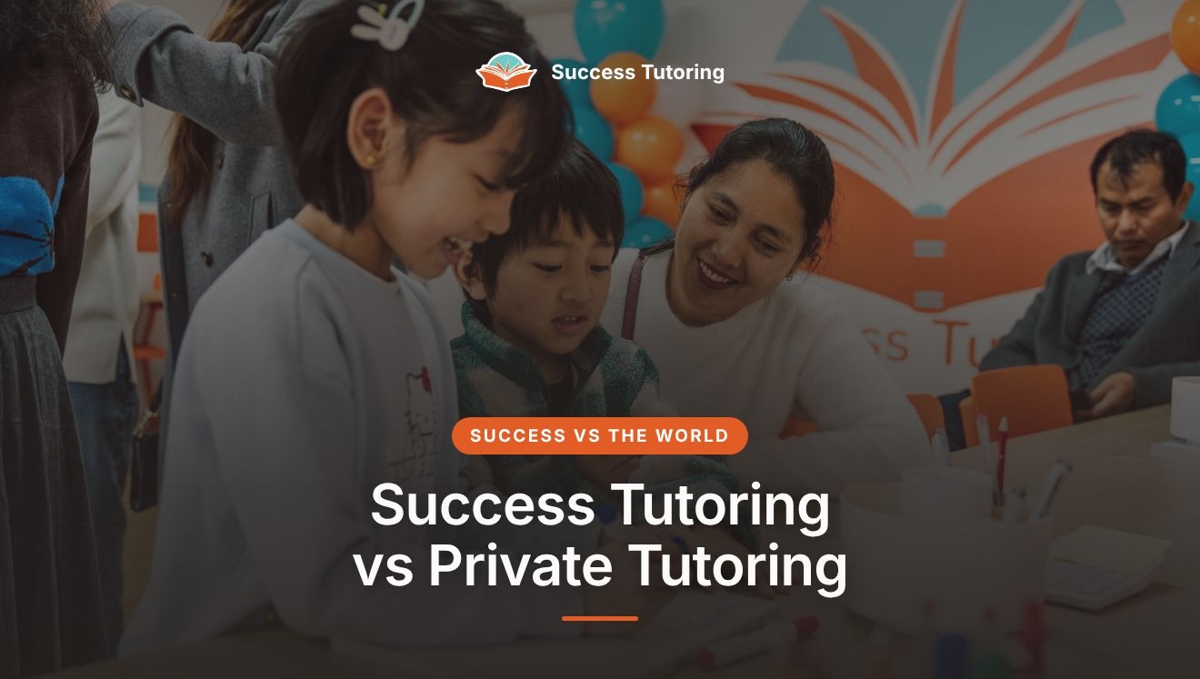 Success Tutoring vs Private Tutoring: Tutoring Franchise or Going Solo? | Students working with a tutor at a Success Tutoring centre