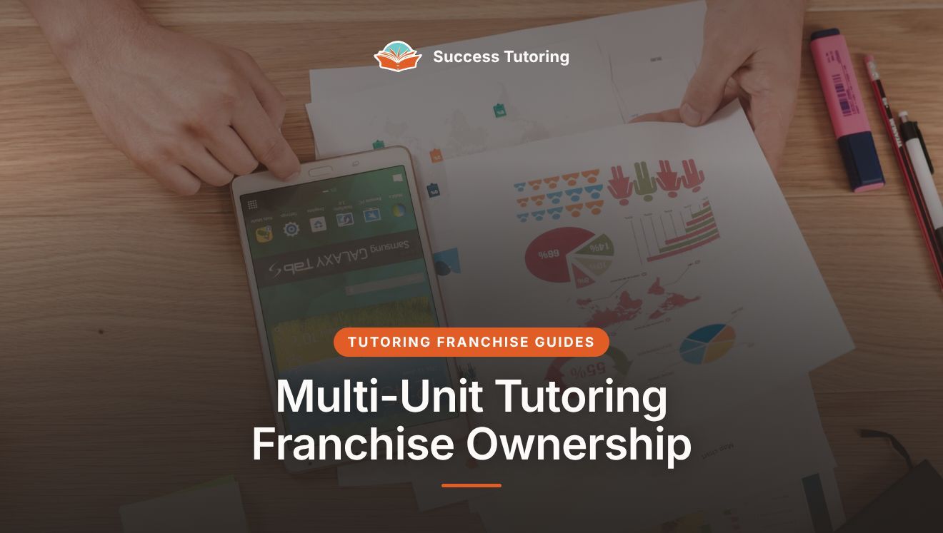 Multi-Unit Tutoring Franchise Ownership: How Partners Scale from One Centre to Many | Financial planning papers and a phone on a desk