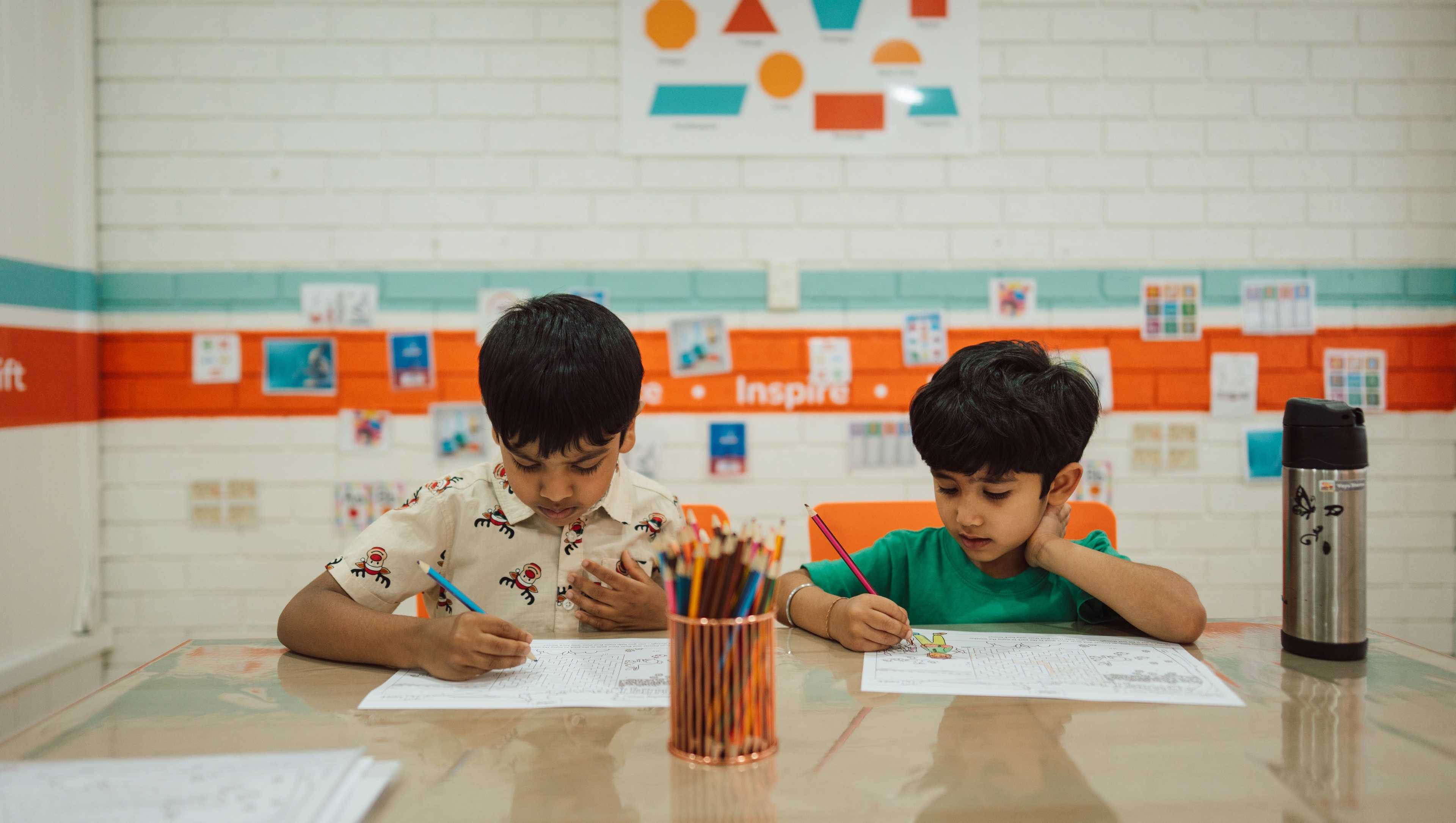 Two students working together at a Success Tutoring centre