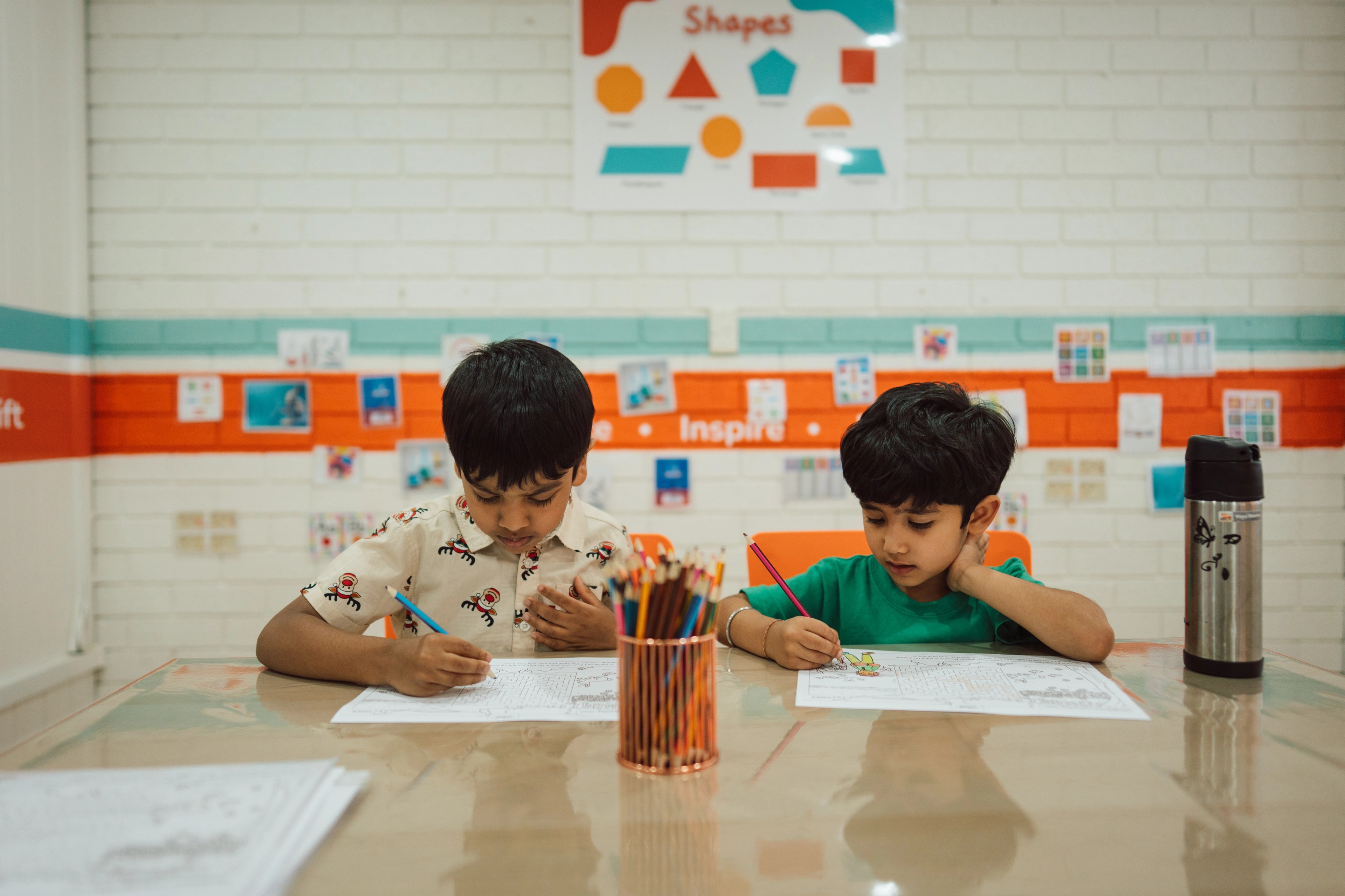 Two students working together at a Success Tutoring center