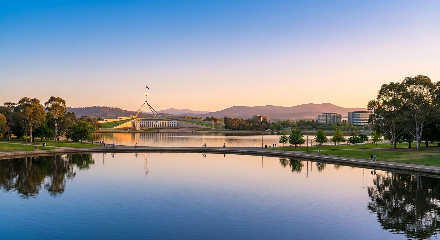 Canberra's landmarks in the Australian Capital Territory.