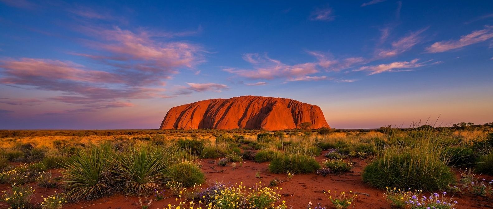 The outback landscape of the Northern Territory, Australia.