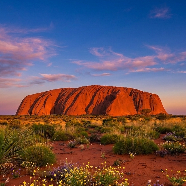 The outback landscape of the Northern Territory, Australia.