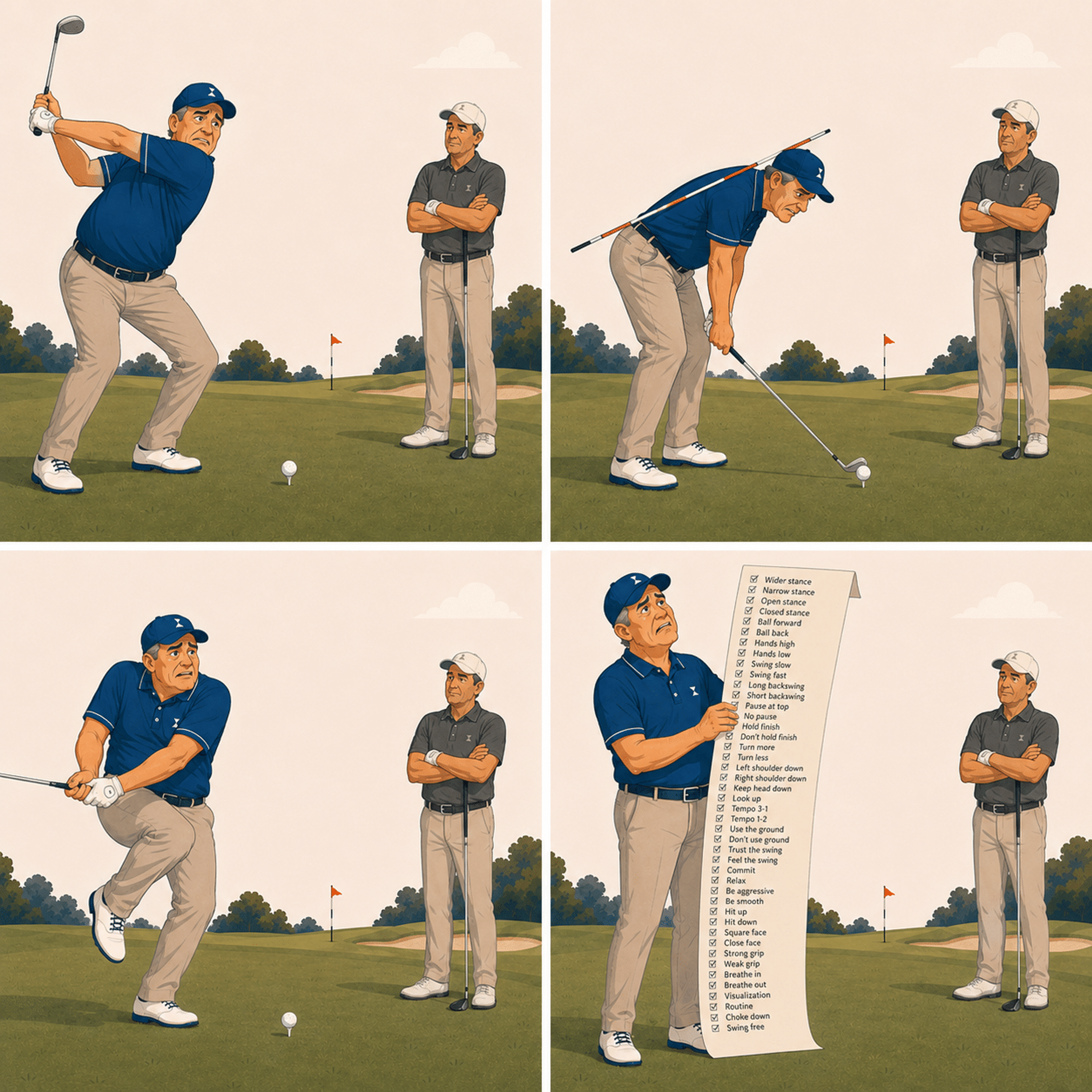 Frank Fixes His Swing After Every Bad Shot