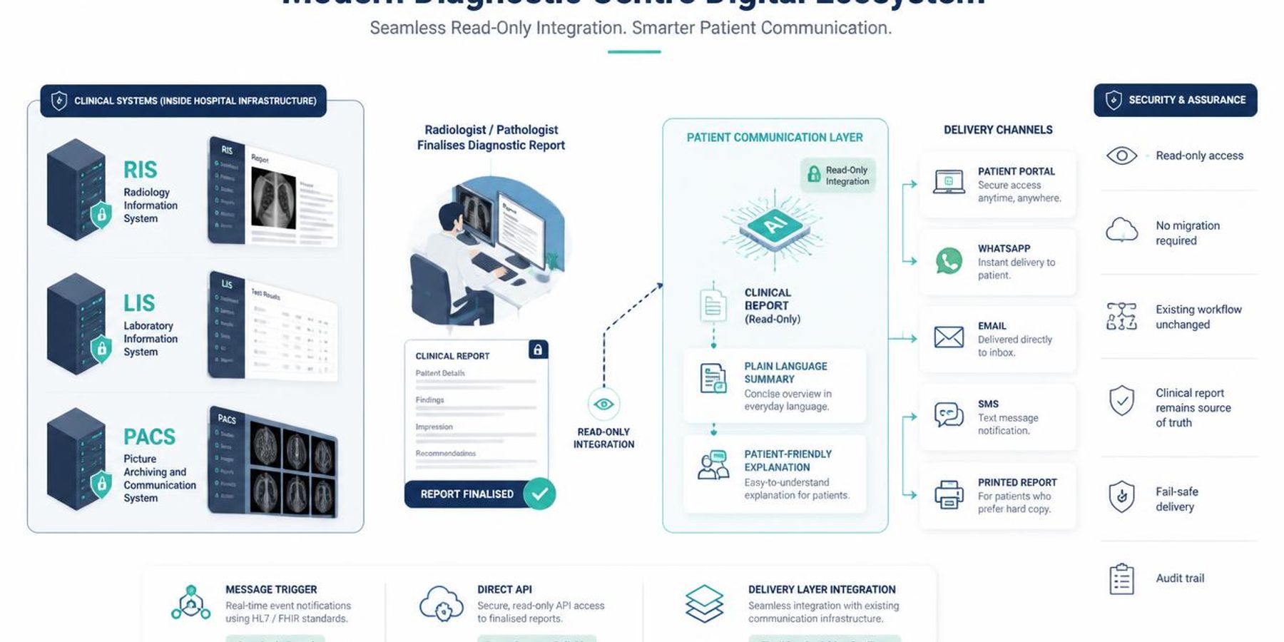 How an API-Based Communication Layer Fits Your Existing RIS, LIS and PACS