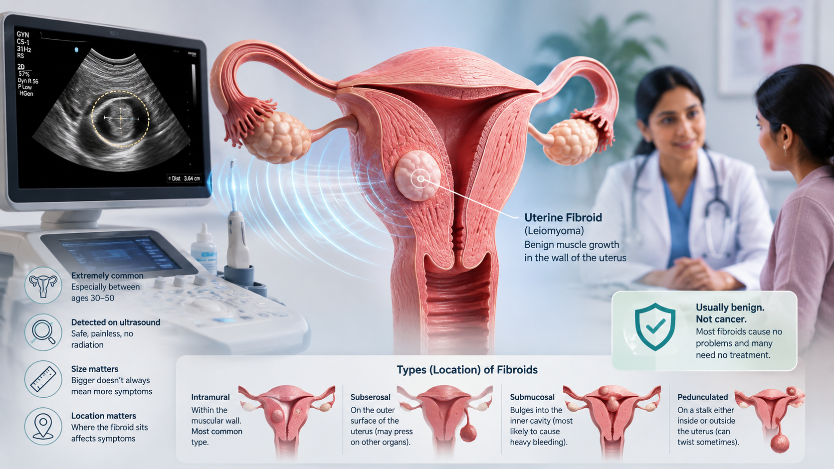 Uterine Fibroid Size on Ultrasound: What Your Report Means