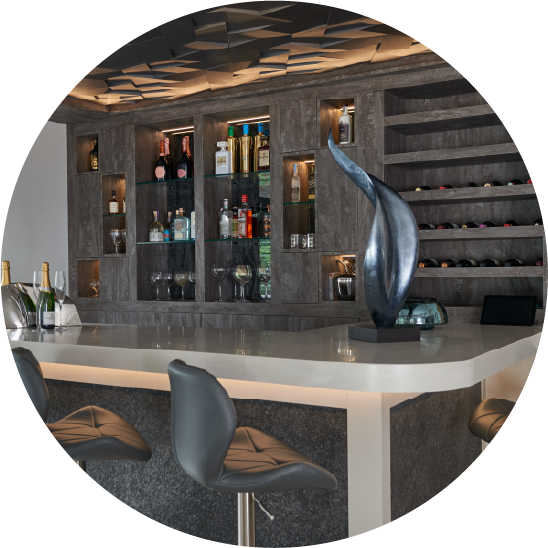 Media and bar furniture