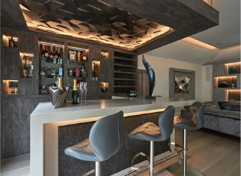 Media and bar furniture