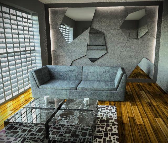 Design render of fitted furniture