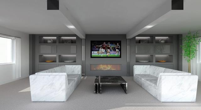 Design render of fitted furniture
