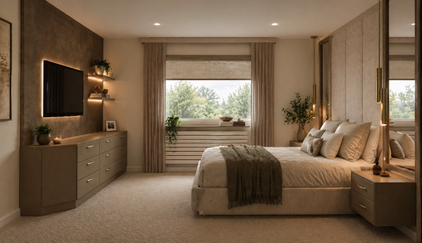 Design render of fitted furniture