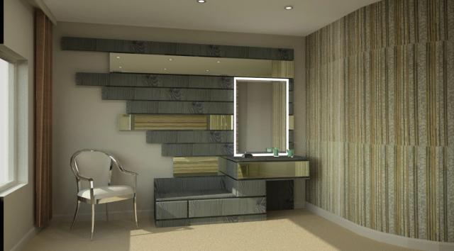 Design render of fitted furniture