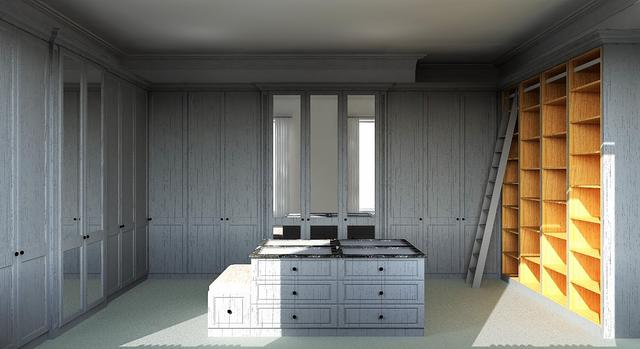 Design render of fitted furniture