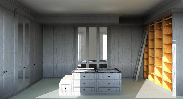 Design render of fitted furniture