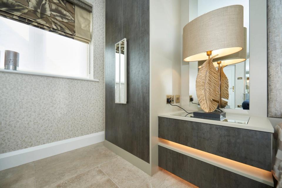 Guest bedroom with bespoke furniture