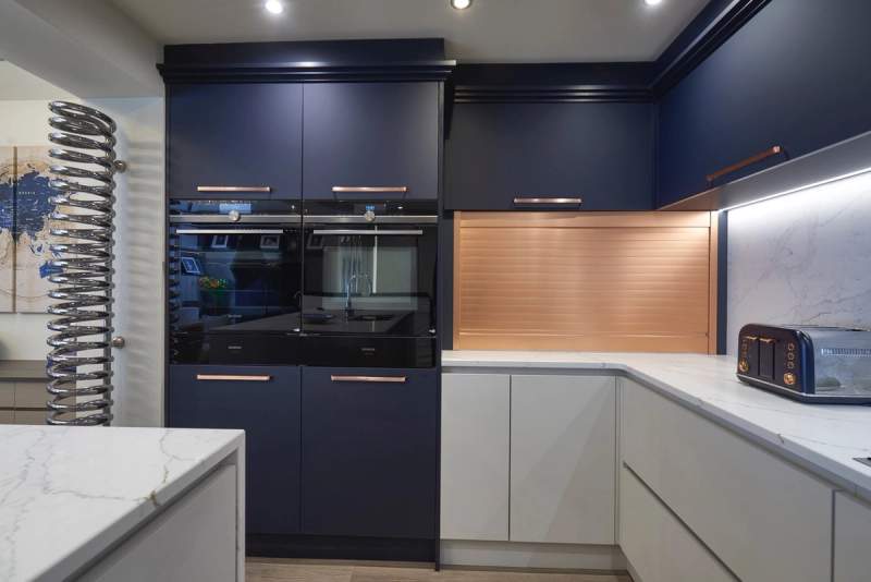 Kitchen and media unit detail