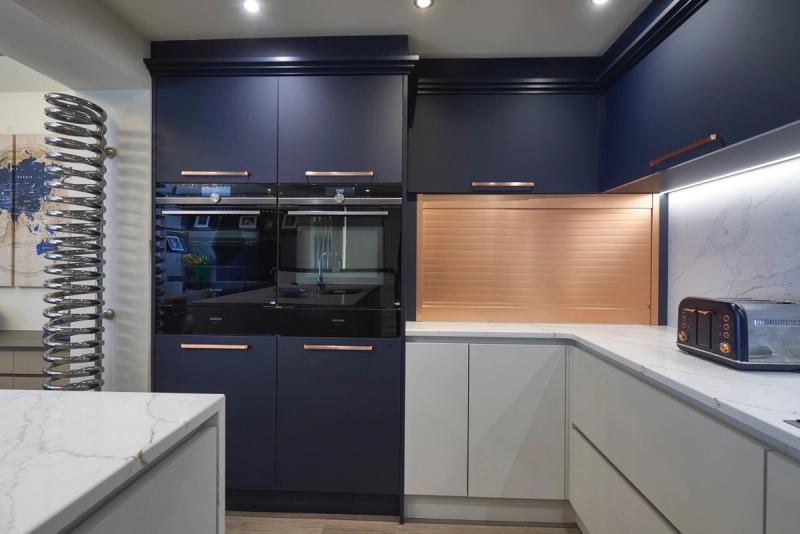 Kitchen and media unit detail