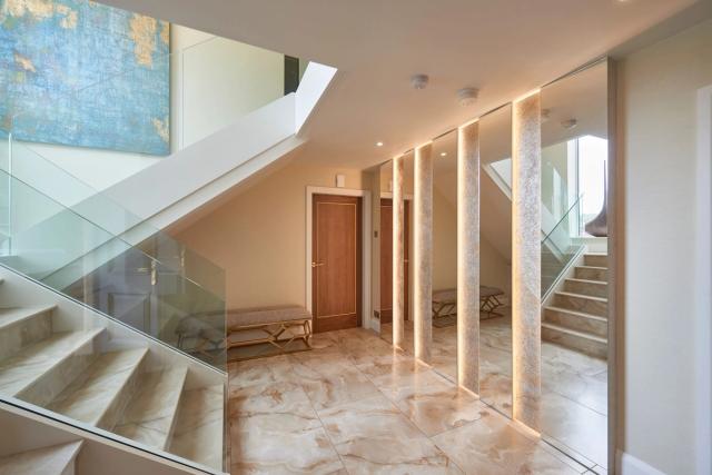 Renovated hallway with fitted storage
