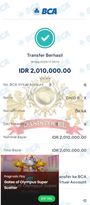 BUKTI JACKPOT OASISTOGEL