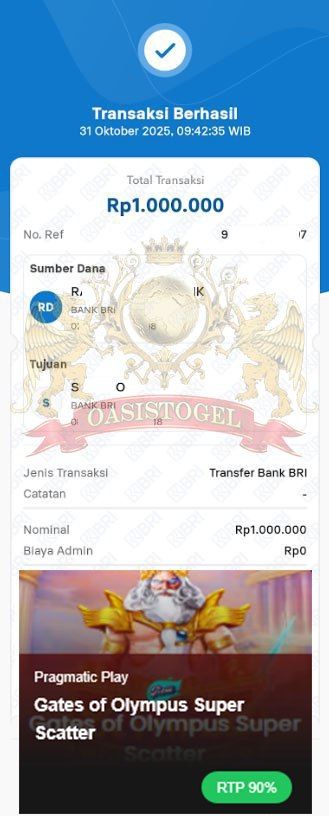 BUKTI JACKPOT OASISTOGEL