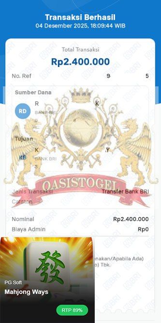 BUKTI JACKPOT OASISTOGEL