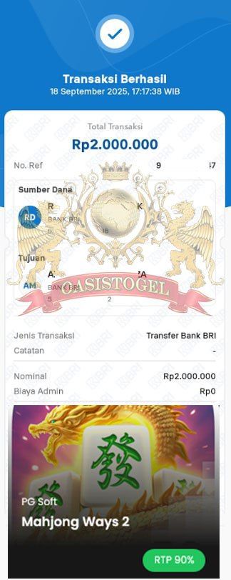 BUKTI JACKPOT OASISTOGEL