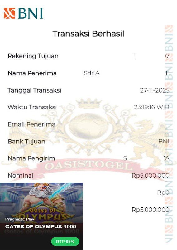 BUKTI JACKPOT OASISTOGEL