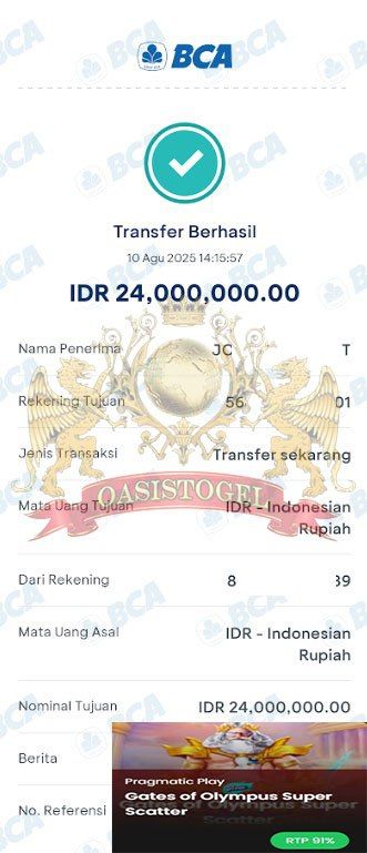 BUKTI JACKPOT OASISTOGEL