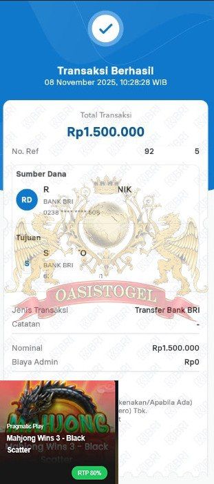 BUKTI JACKPOT OASISTOGEL