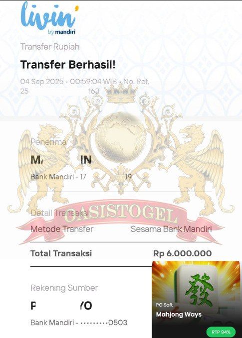 BUKTI JACKPOT OASISTOGEL
