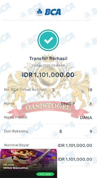 BUKTI JACKPOT OASISTOGEL