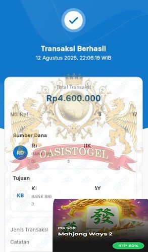 BUKTI JACKPOT OASISTOGEL