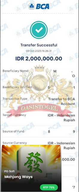 BUKTI JACKPOT OASISTOGEL
