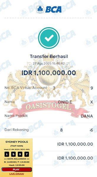 BUKTI JACKPOT OASISTOGEL