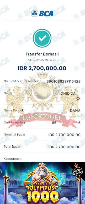 BUKTI JACKPOT OASISTOGEL