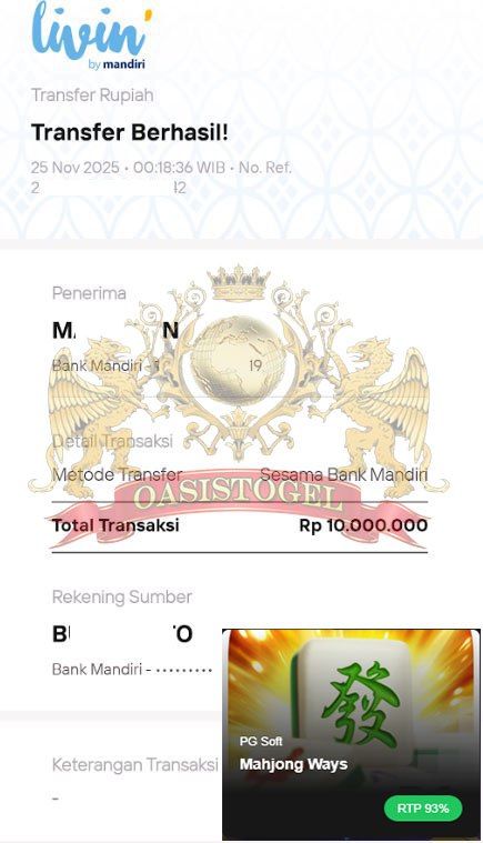 BUKTI JACKPOT OASISTOGEL