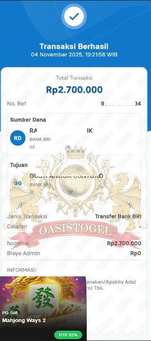 BUKTI JACKPOT OASISTOGEL