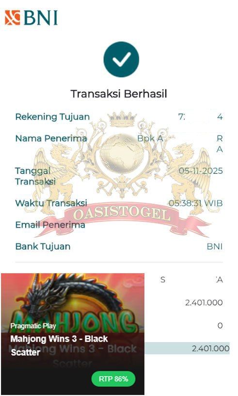 BUKTI JACKPOT OASISTOGEL