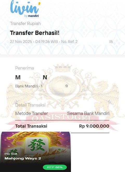 BUKTI JACKPOT OASISTOGEL