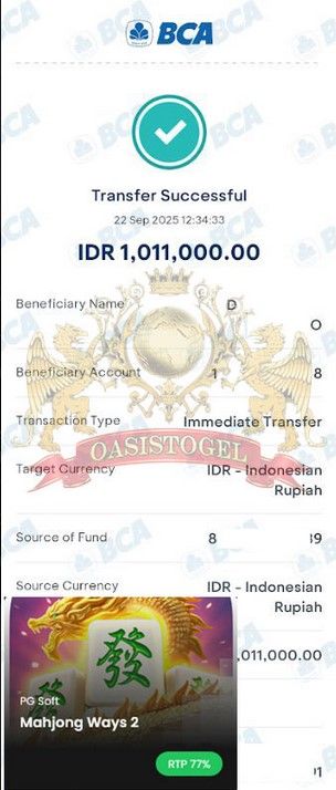 BUKTI JACKPOT OASISTOGEL